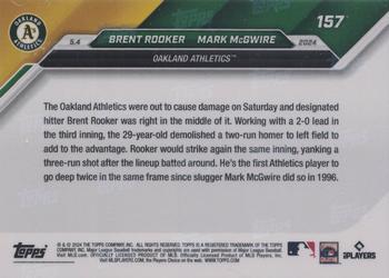 2024 Topps Now #157 Brent Rooker / Mark McGwire Back
