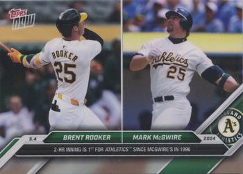 2024 Topps Now #157 Brent Rooker / Mark McGwire Front