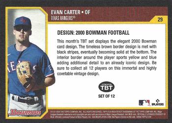 2024 Topps Throwback Thursday #29 Evan Carter Back