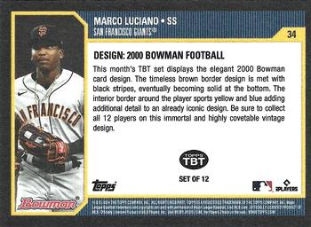 2024 Topps Throwback Thursday #34 Marco Luciano Back