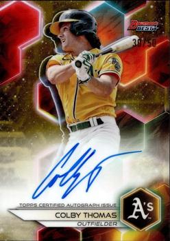 2023 Bowman's Best - Best of 2023 Autographs Gold Refractors #B23-CT Colby Thomas Front