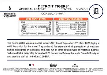 2024 Topps #6 Detroit Tigers Back