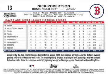 2024 Topps #13 Nick Robertson Back
