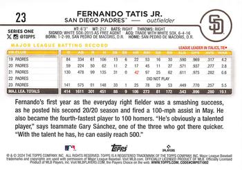 2024 Topps #23 Fernando Tatis Jr. Back