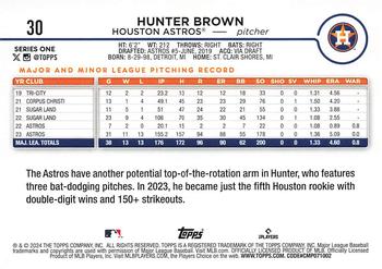 2024 Topps #30 Hunter Brown Back