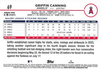2024 Topps #69 Griffin Canning Back