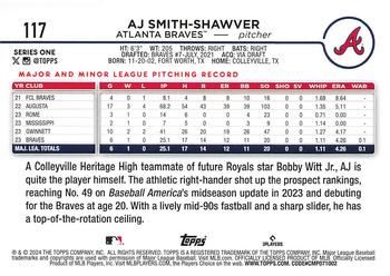 2024 Topps #117 AJ Smith-Shawver Back