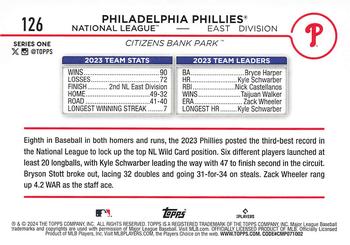 2024 Topps #126 Philadelphia Phillies Back