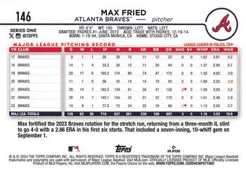 2024 Topps #146 Max Fried Back