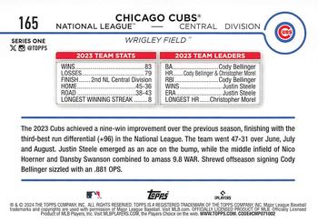 2024 Topps #165 Chicago Cubs Back