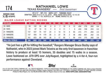 2024 Topps #174 Nathaniel Lowe Back