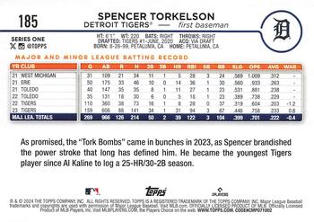 2024 Topps #185 Spencer Torkelson Back