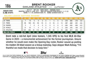 2024 Topps #186 Brent Rooker Back