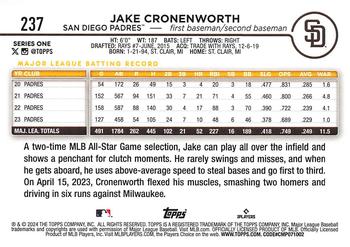 2024 Topps #237 Jake Cronenworth Back