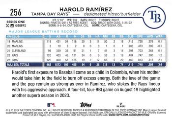 2024 Topps #256 Harold Ramírez Back