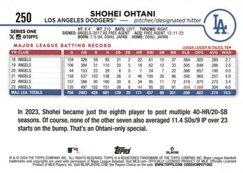 2024 Topps #250 Shohei Ohtani Back