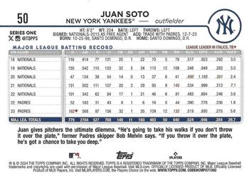 2024 Topps #50 Juan Soto Back