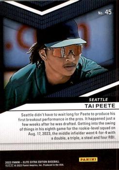2023 Panini Elite Extra Edition #45 Tai Peete Back