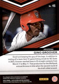 2023 Panini Elite Extra Edition #46 Gino Groover Back