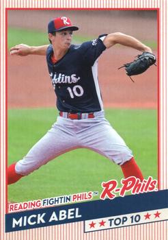 2022 Reading Fightin Phils Holiday Top 10 #NNO Mick Abel Front
