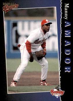 1998 Multi-Ad Reading Phillies Blue Border #14 Manny Amador Front