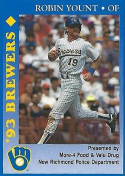 1993 Milwaukee Brewers Police - More-4 Food & Valu Drug, New Richmond Police Department #NNO Robin Yount Front