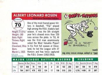 1955 Topps Sports Illustrated #70 Al Rosen Back