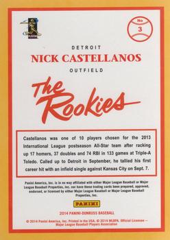 2014 Donruss The Rookies #3 Nick Castellanos Back