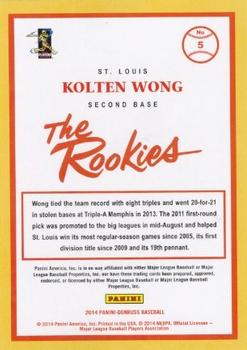 2014 Donruss The Rookies #5 Kolten Wong Back