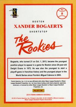 2014 Donruss The Rookies #8 Xander Bogaerts Back