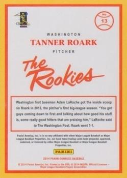 2014 Donruss The Rookies #13 Tanner Roark Back
