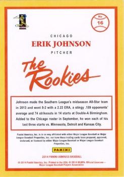2014 Donruss The Rookies #16 Erik Johnson Back