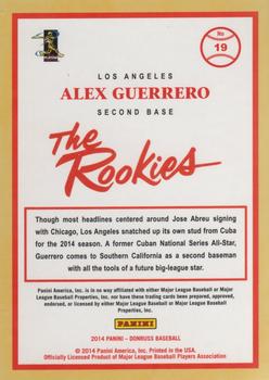 2014 Donruss The Rookies #19 Alex Guerrero Back