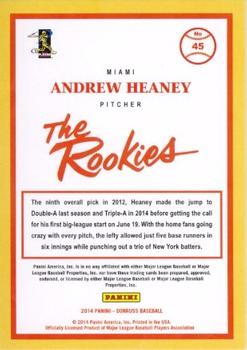 2014 Donruss The Rookies #45 Andrew Heaney Back