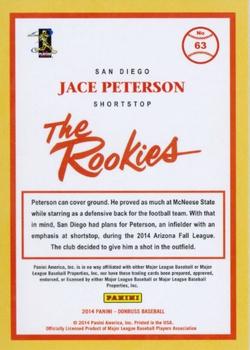 2014 Donruss The Rookies #63 Jace Peterson Back