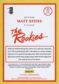 2014 Donruss The Rookies #71 Matt Stites Back