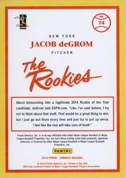 2014 Donruss The Rookies #74 Jacob deGrom Back