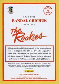 2014 Donruss The Rookies #75 Randal Grichuk Back