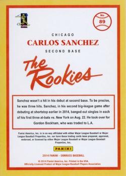 2014 Donruss The Rookies #89 Carlos Sanchez Back