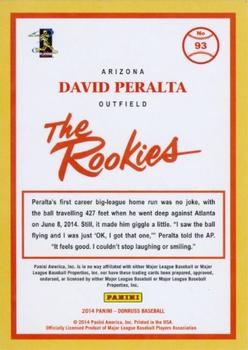 2014 Donruss The Rookies #93 David Peralta Back