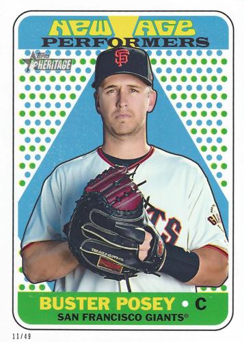 2018 Topps Heritage New Age Performers 5x7 #NAP-9 Buster Posey Front