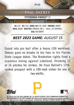 2023 Bowman's Best - Top Prospects #TP-22 Paul Skenes Back