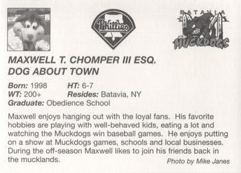 2005 Batavia Muckdogs #NNO Maxwell T. Chomper III Back