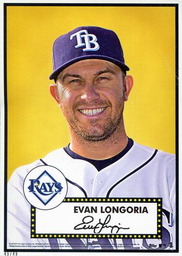 2015 Topps MLB Collection '52 Tribute Update Series 5x7 - Gold 5x7 #20 Evan Longoria Front
