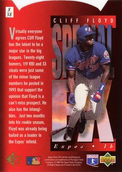 1994 SP - Special FX #8 Cliff Floyd Back