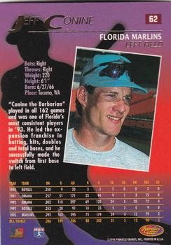 1994 Sportflics 2000 #62 Jeff Conine Back