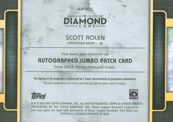 2023 Topps Diamond Icons - Jumbo Autographed Patches Purple #AJP-ROL Scott Rolen Back
