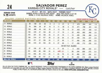 2024 Topps - Gold Foil #24 Salvador Perez Back