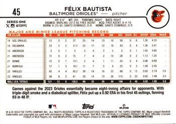 2024 Topps - Gold Foil #45 Félix Bautista Back