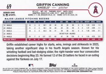 2024 Topps - Gold Foil #69 Griffin Canning Back